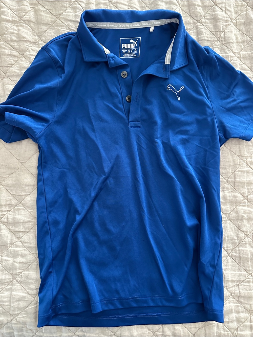PUMA Girl's Blue Short-Sleeve Polo Shirt